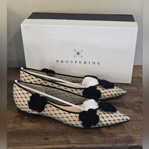 PROSPERINE Made In Italy Mesh Ballet Flat US Size 11.5